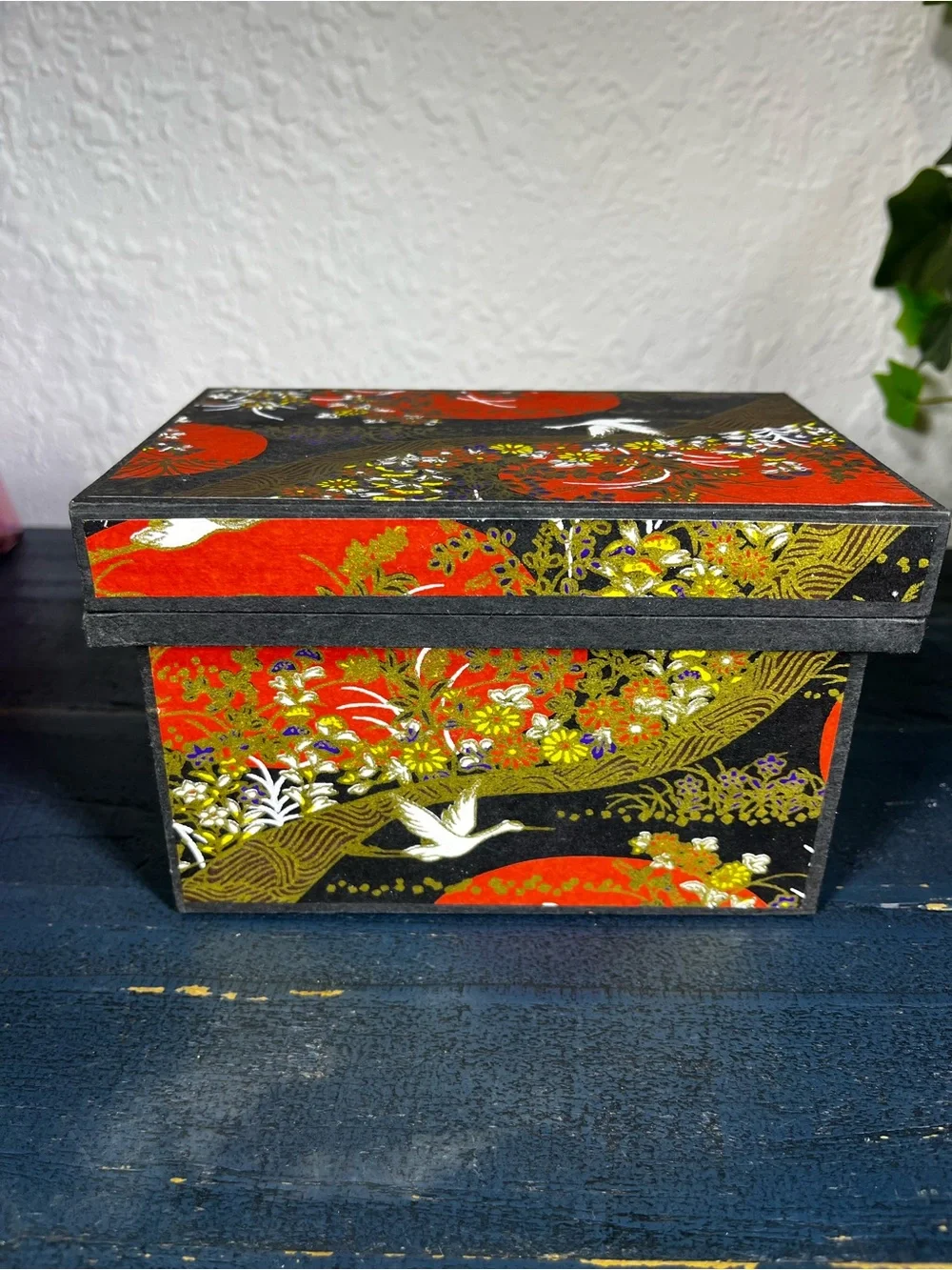 Vintage Jan McGregor Studios Handcrafted Washi Paper Tea Box